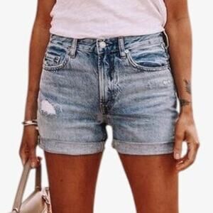 Everlane Denim Shorts Size 28 Blue Coastal Resort Minimalist Summer